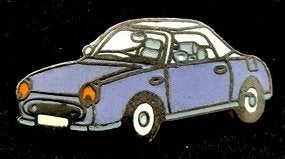 Nissan Figaro pin- paars, Verzenden, Nieuw, Transport, Speldje of Pin