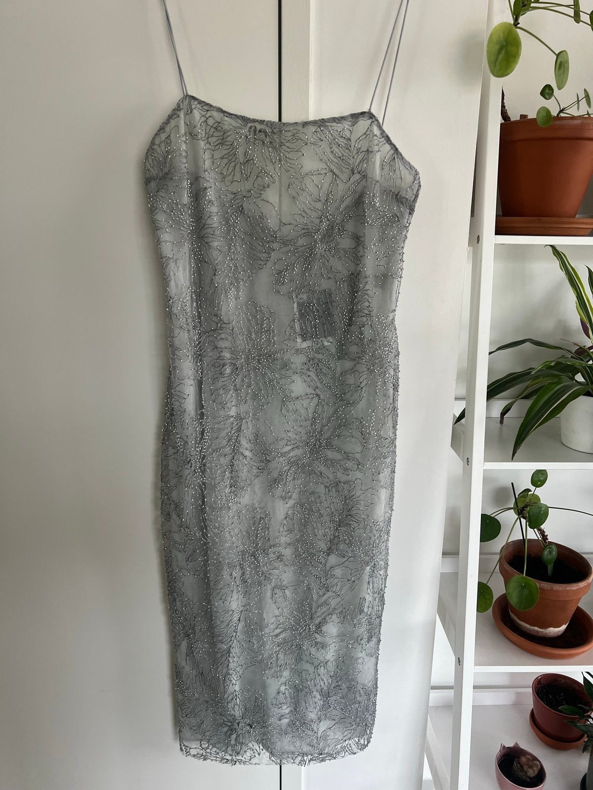 Zara sheer jurkje met kralen - Maat L, Maat 42/44 (L), Nieuw, Ophalen of Verzenden, Knielengte