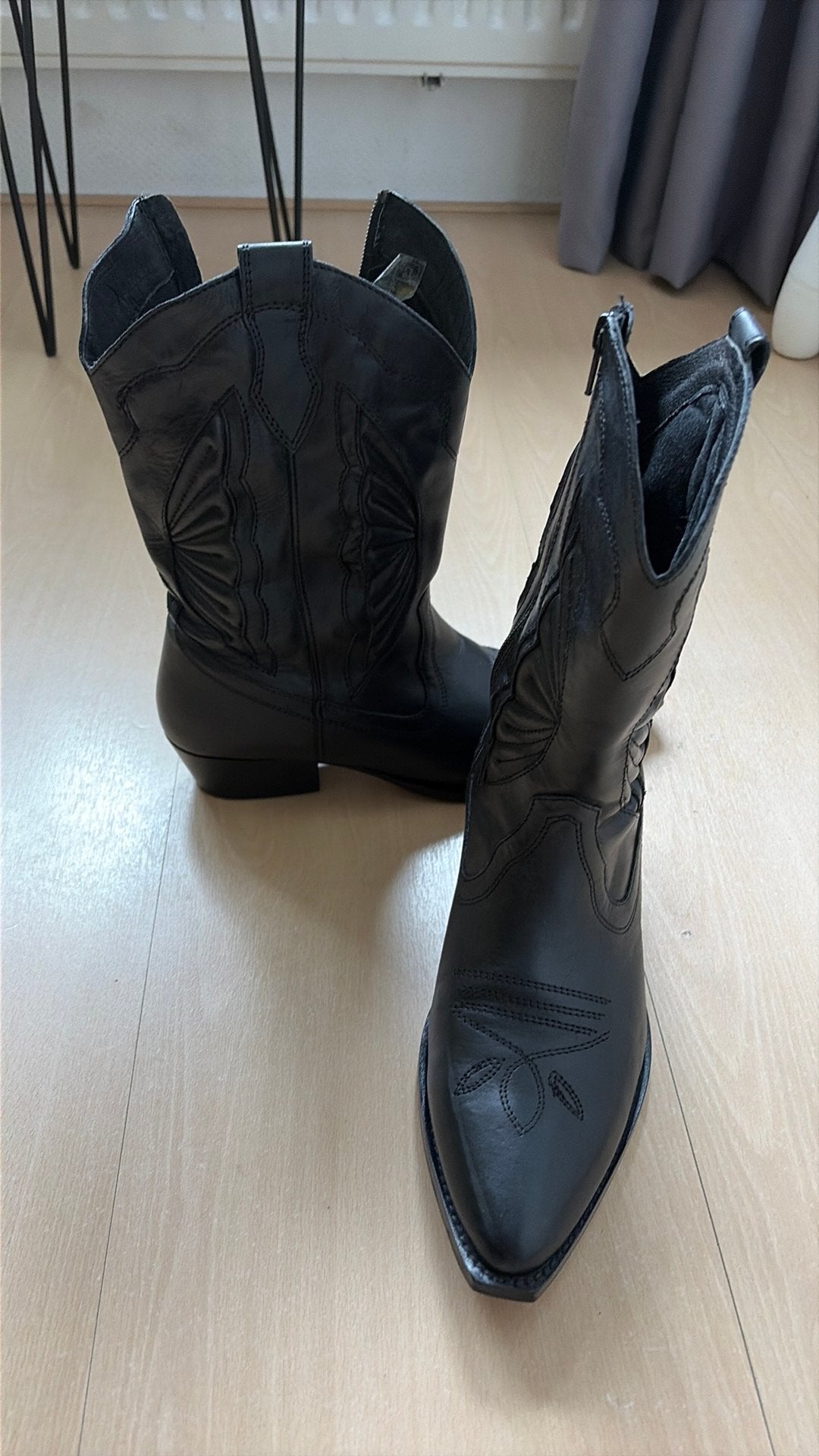 PS Poelman Western laars zwart maat 40 leer, Kleding | Dames, Schoenen, Zwart, Lage of Enkellaarzen, Ophalen of Verzenden, Zo goed als nieuw