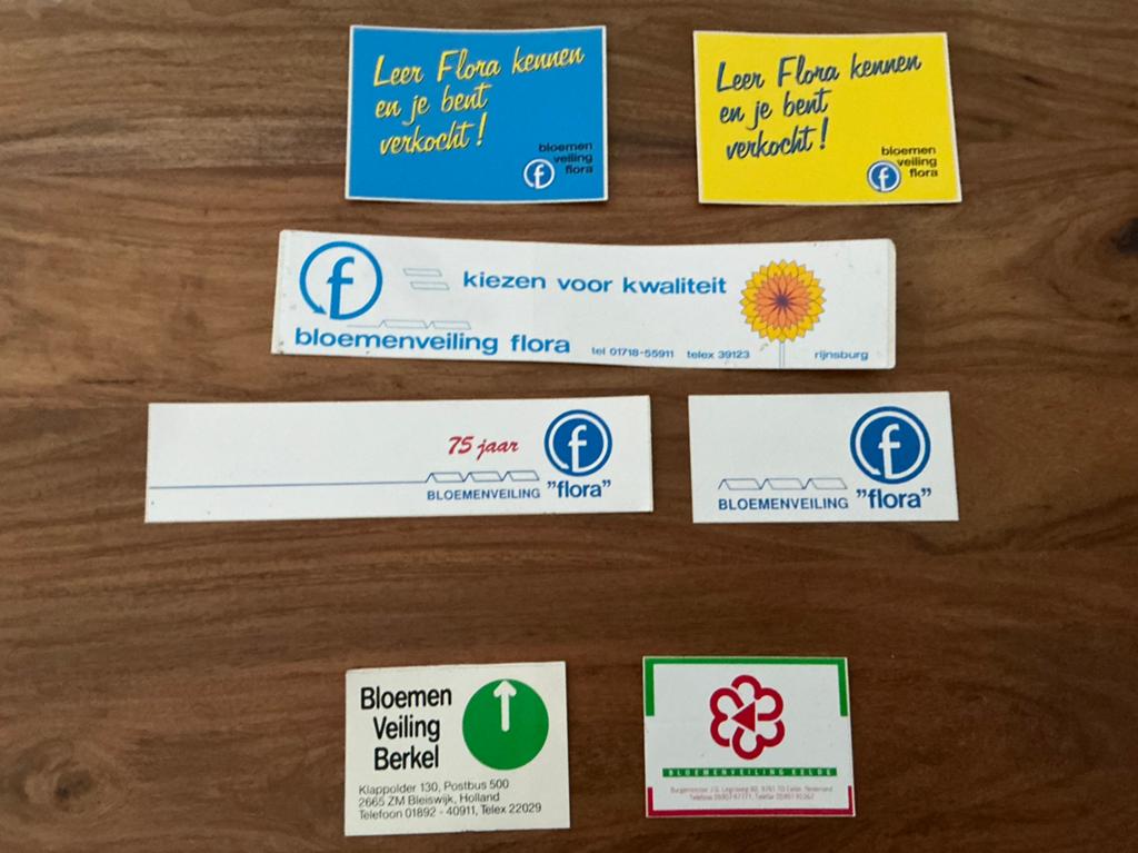 Stickers bloemenveiling, Ophalen of Verzenden, Zo goed als nieuw
