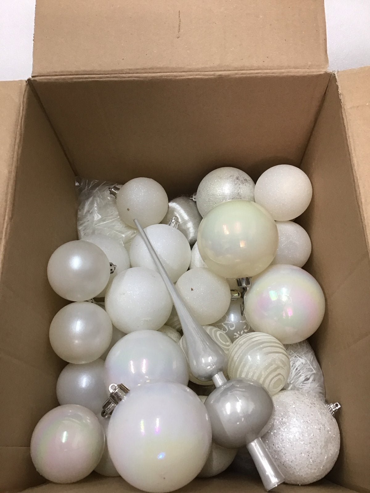 Witte kerstboom versieringen, Diversen, Ophalen of Verzenden, Gebruikt
