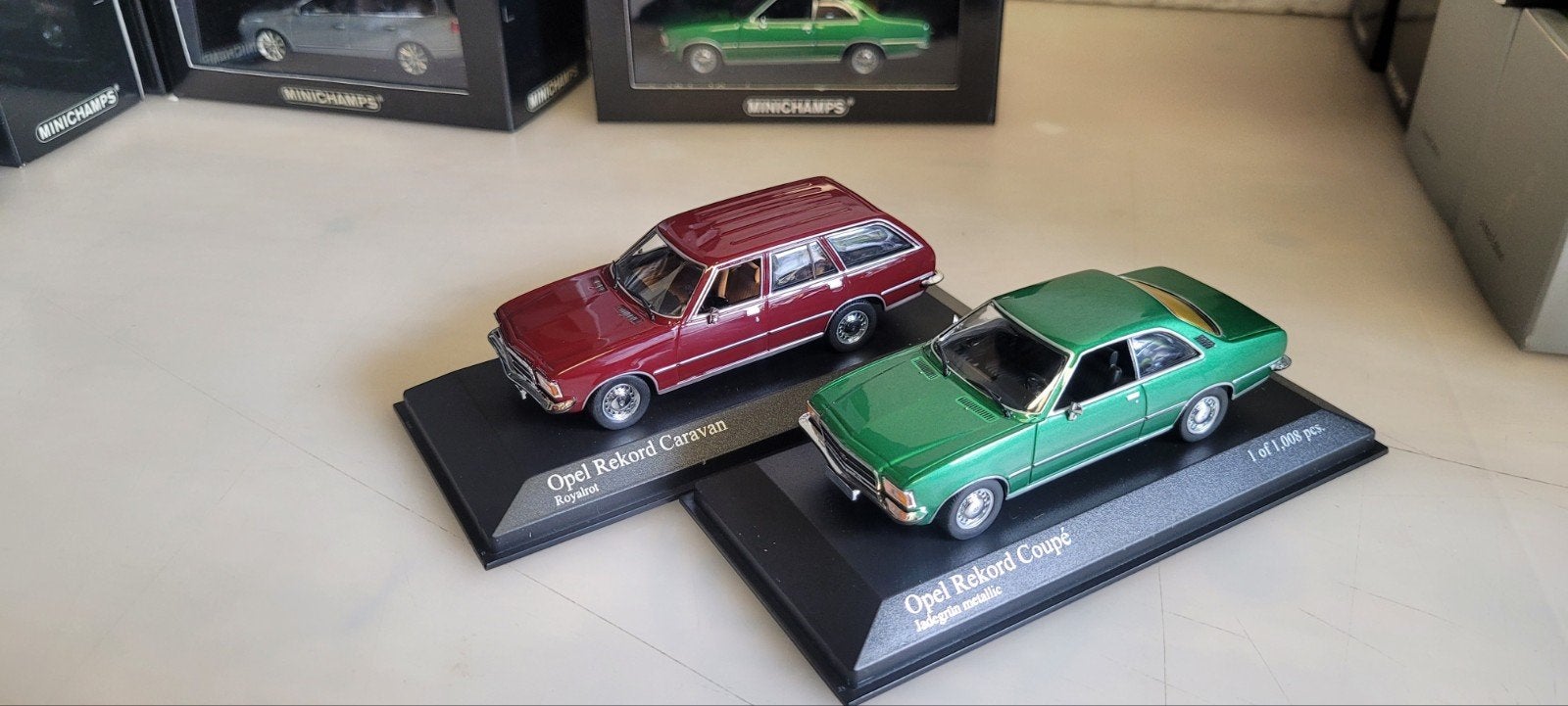Minichamps 1975 Opel Rekord D Coupe&Caravan, Ophalen of Verzenden, Nieuw, Auto, MiniChamps