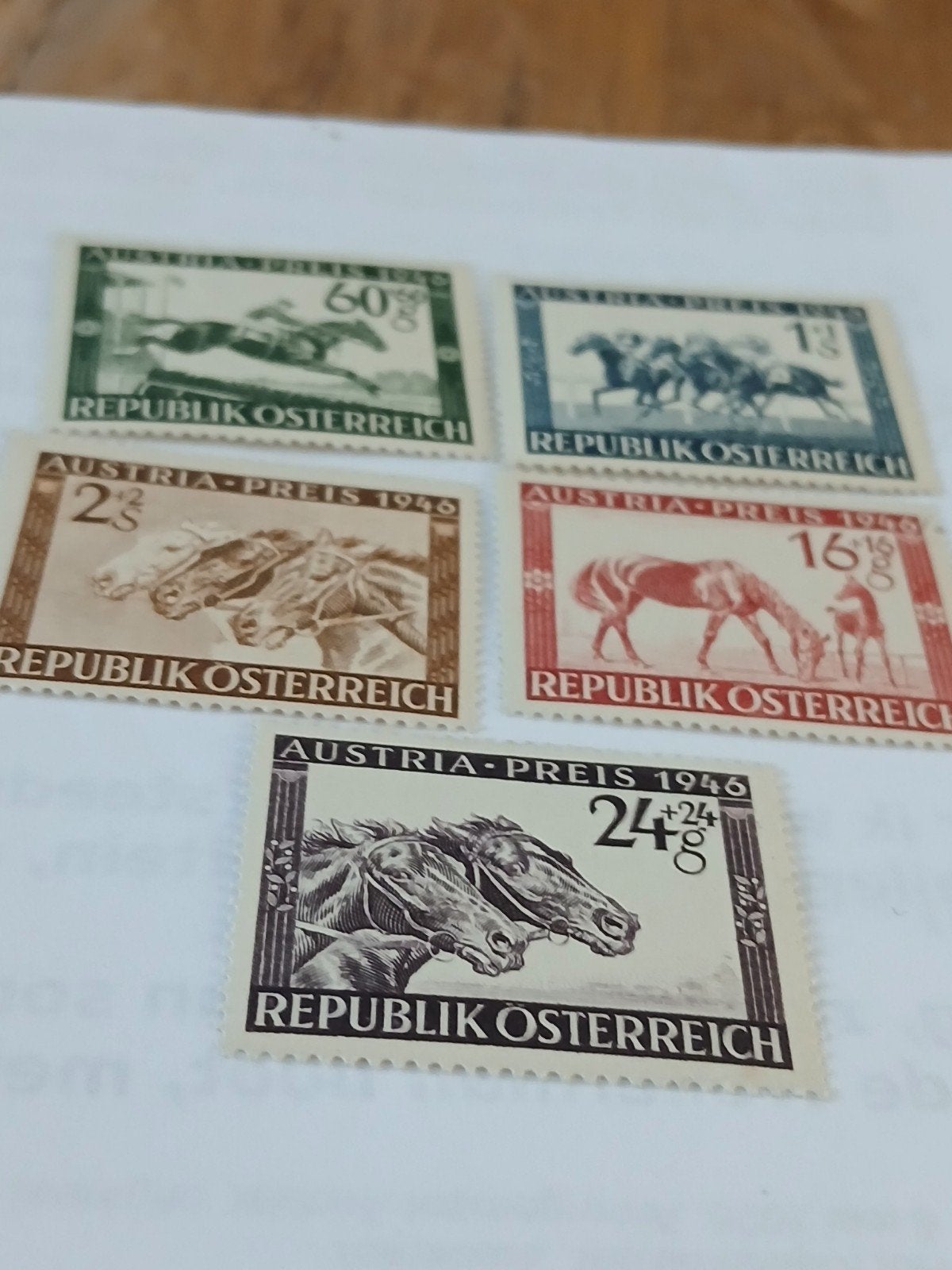 Oostenrijk  serie uit 1946 catnr 785/89, Verzenden
