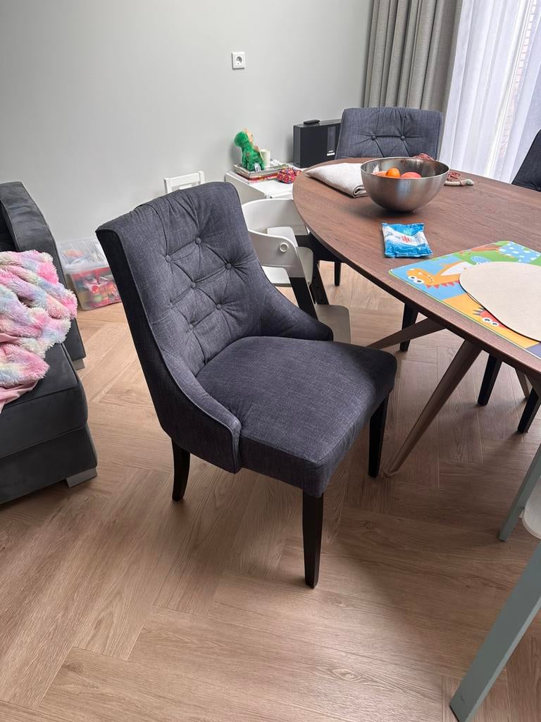 6 prachtige comfortabele eetkamerstoelen, Ophalen, Gebruikt, 75 tot 100 cm
