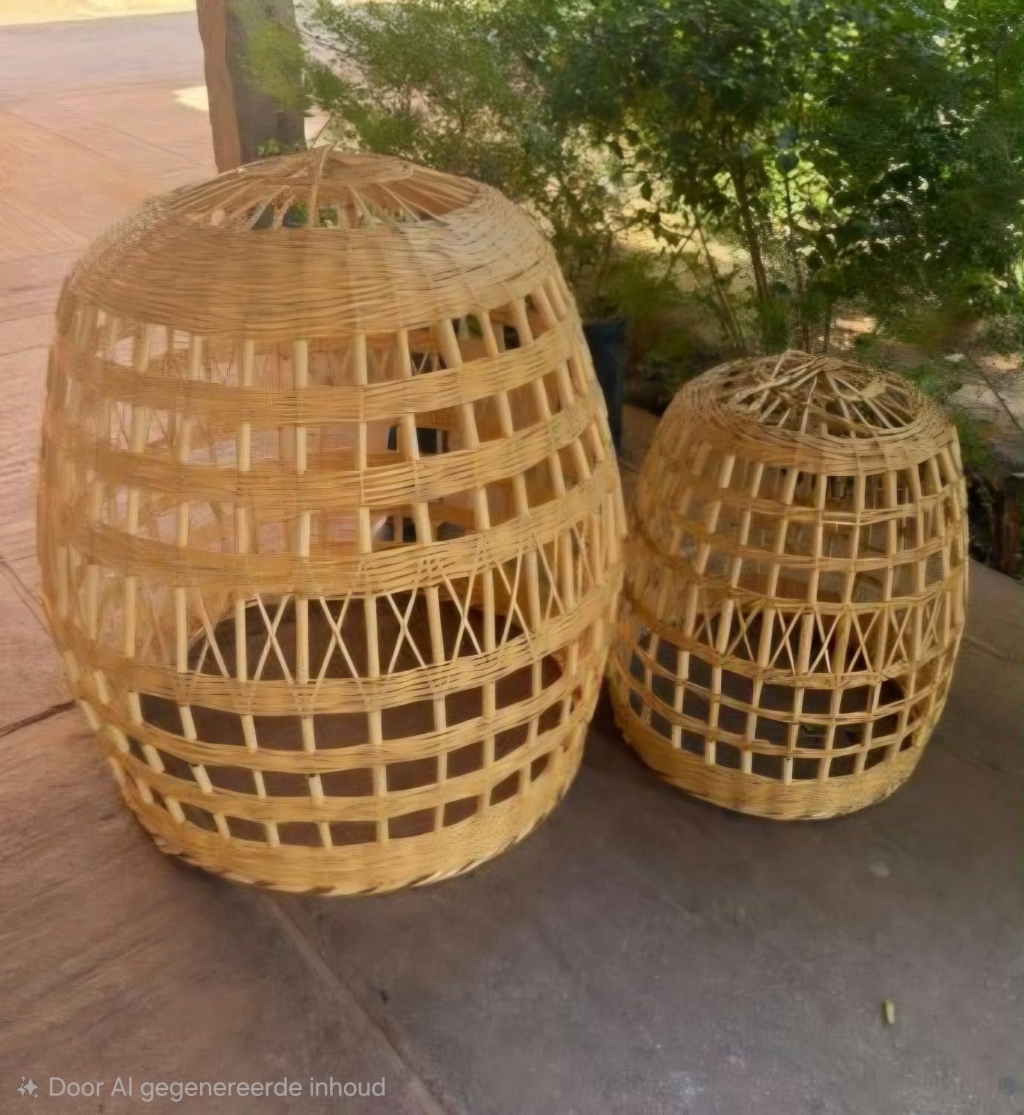 Rotan hanglampen- Handgemaakt- Marokko, Ophalen, Beige, Boho, Nieuw