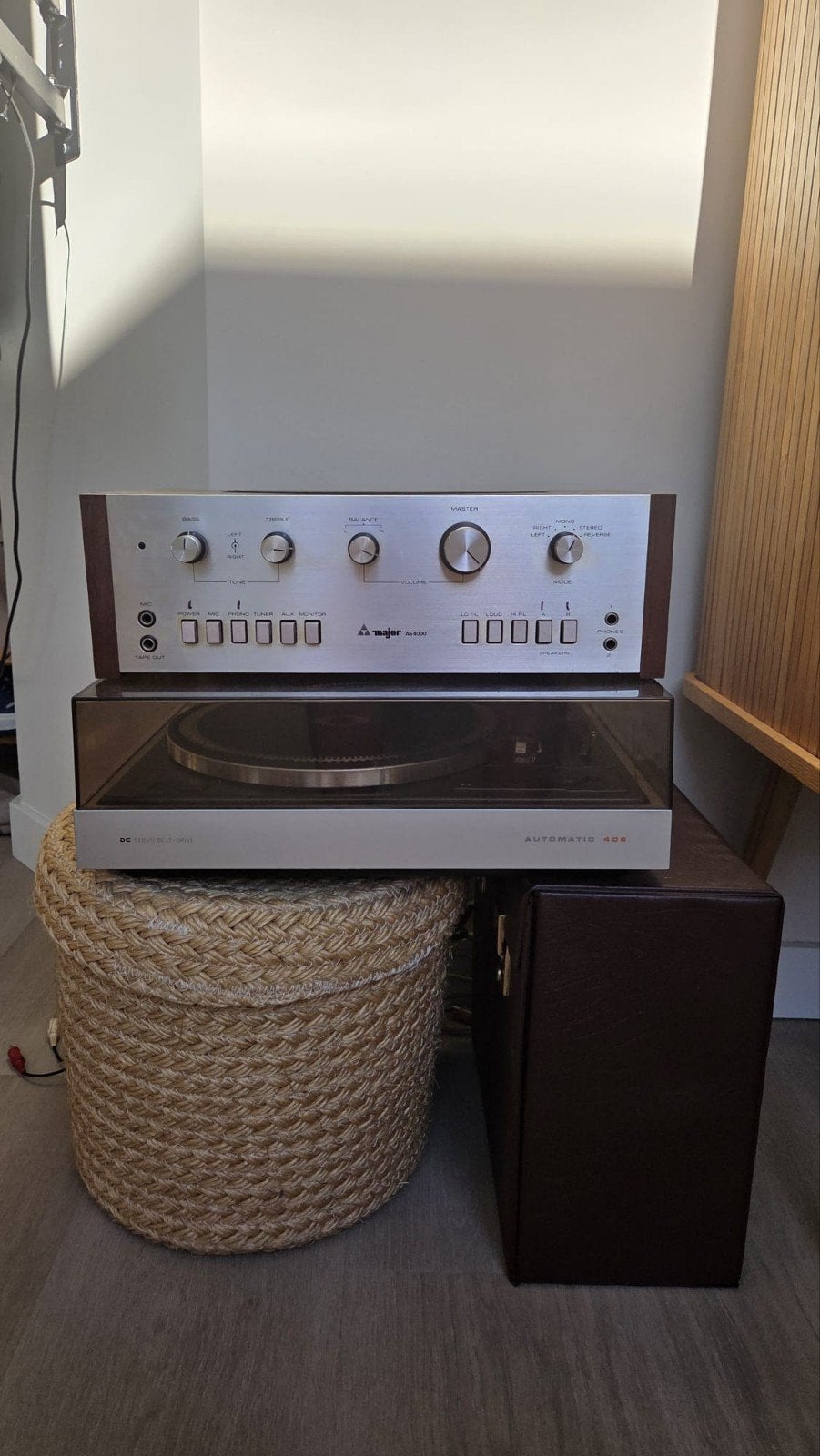 Vintage automatic 40 Platenspeler & Major AS4000 Versterker, Audio, Tv en Foto, Platenspelers, Philips, Gebruikt, Automatisch