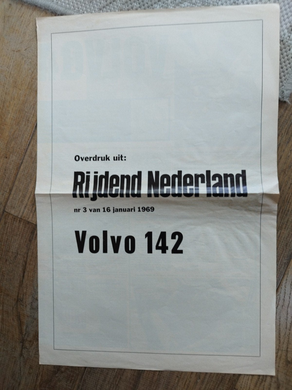 Volvo 142 Overdruk Rijden Nederland 1969, Gelezen, Volvo, Volvo, Ophalen of Verzenden