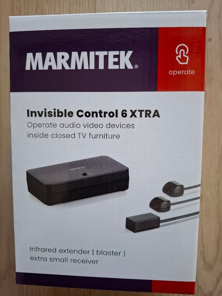 Marmitek Invisible Control 6 XTRA infrarood verlenger, Ophalen, Nieuw, 120 watt of meer, Overige merken
