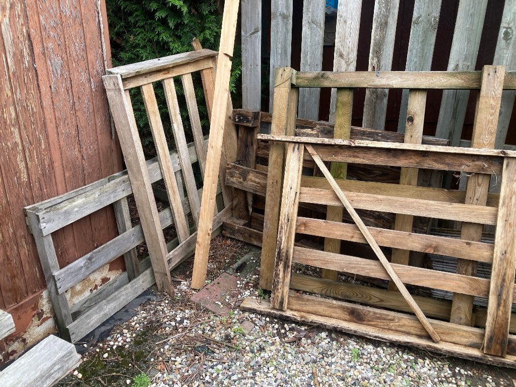 Rest hout, pallets, balken, rabat, Doe-het-zelf en Verbouw, Hout en Planken, Ophalen, Gebruikt, Overige typen, 50 mm of meer
