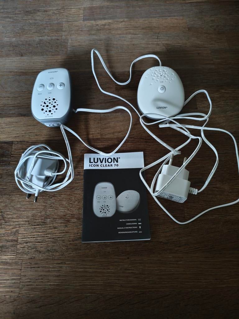 Luvion Icon Clear 70 babyfoon, Kinderen en Baby's, Babyfoons, Ophalen of Verzenden, Gebruikt, 100 tot 250 meter, Digitaal