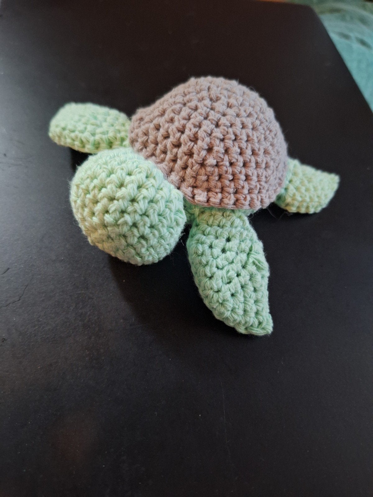 Schattige gehaakte schildpad knuffel, Ophalen of Verzenden, Nieuw, Overige typen