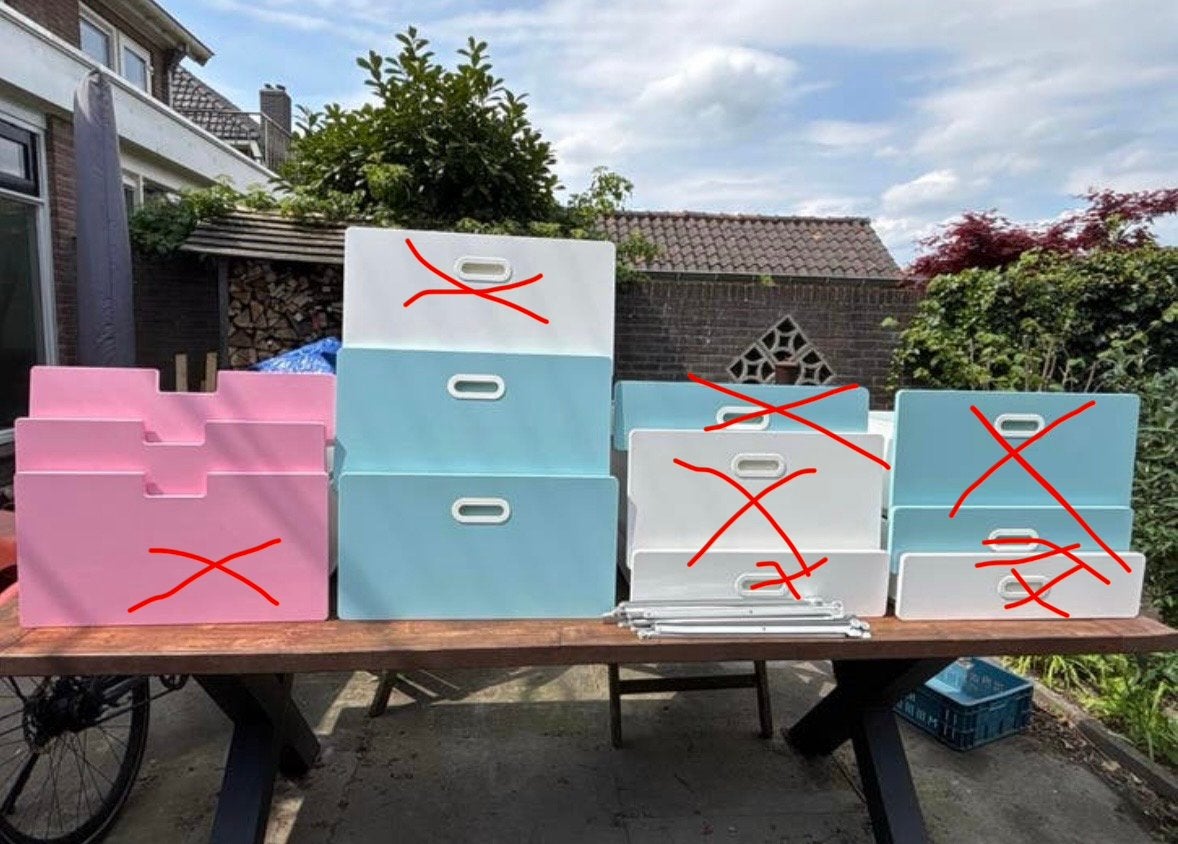 IKEA Stuva lades en rails, Gebruikt, 50 tot 70 cm, Ophalen, Minder dan 90 cm