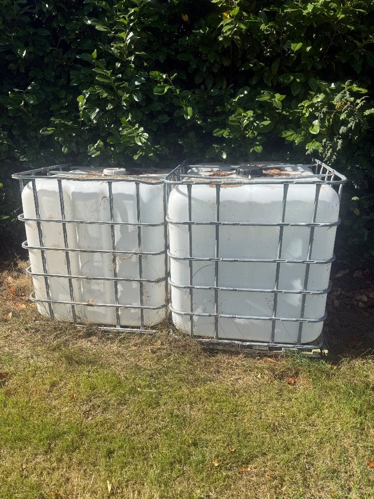 Partij IBC containers / 1000 liter tanks + metalen kooien, Doe-het-zelf en Verbouw, Ophalen, Gebruikt, 100 cm of meer, 60 cm of meer