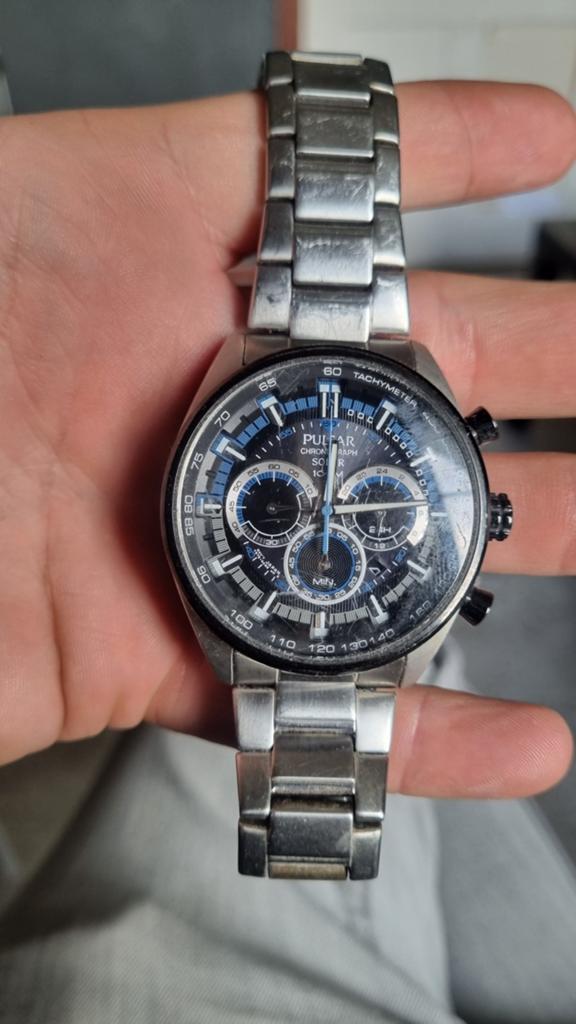 Pulsar Chronograaf Herenhorloge - Staal, Ophalen of Verzenden