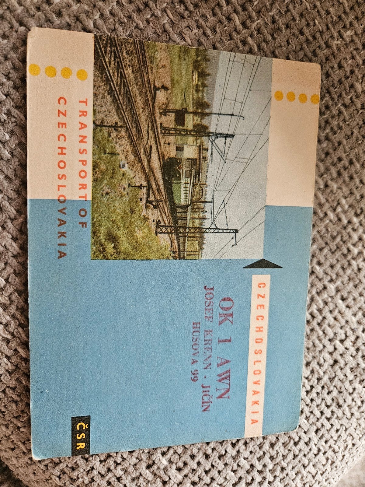 Trein Transport in Tsjechoslowakije - QSL kaart 1966, Verzamelen, Ophalen of Verzenden