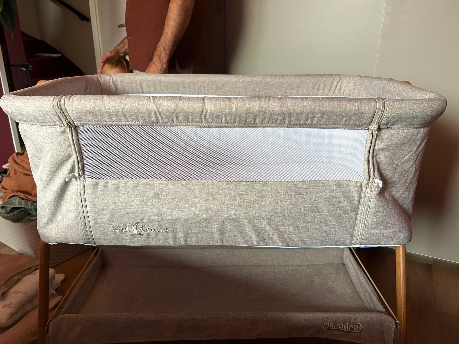 Chipolino Co-sleeper Sweet Dreams Mocca/Wood, Kinderen en Baby's, Babywiegjes en Ledikanten, Ophalen, Gebruikt, Wieg