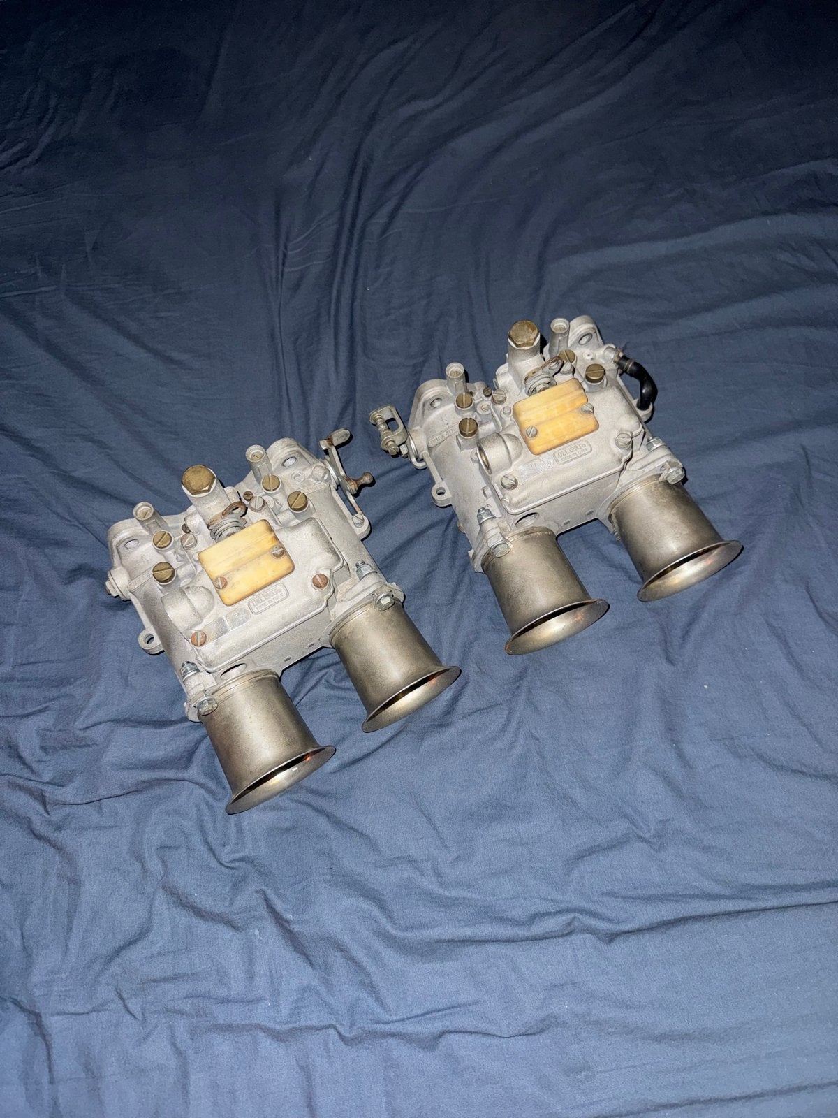 Set van 2 Dellorto DHLA 40 carburateurs - Made in Italy, Auto-onderdelen, Ophalen of Verzenden, Gebruikt, Oldtimer onderdelen