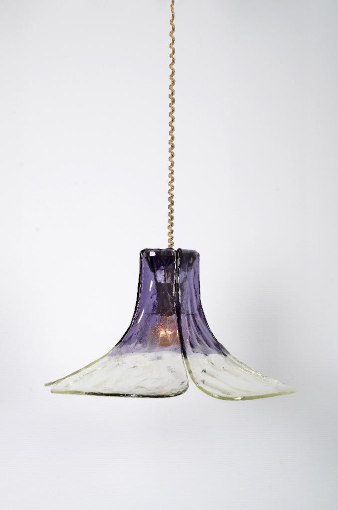 Kalmar ijsglas Tulp Lamp Van Carlo Nason, Gebruikt, Ophalen of Verzenden, Glas, Italiaans design, vintage