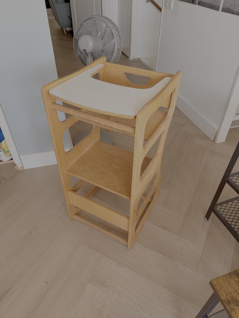 Leertoren Montessori 2 in 1 - Kinderstoel, Ophalen, Gebruikt, Meegroeistoel