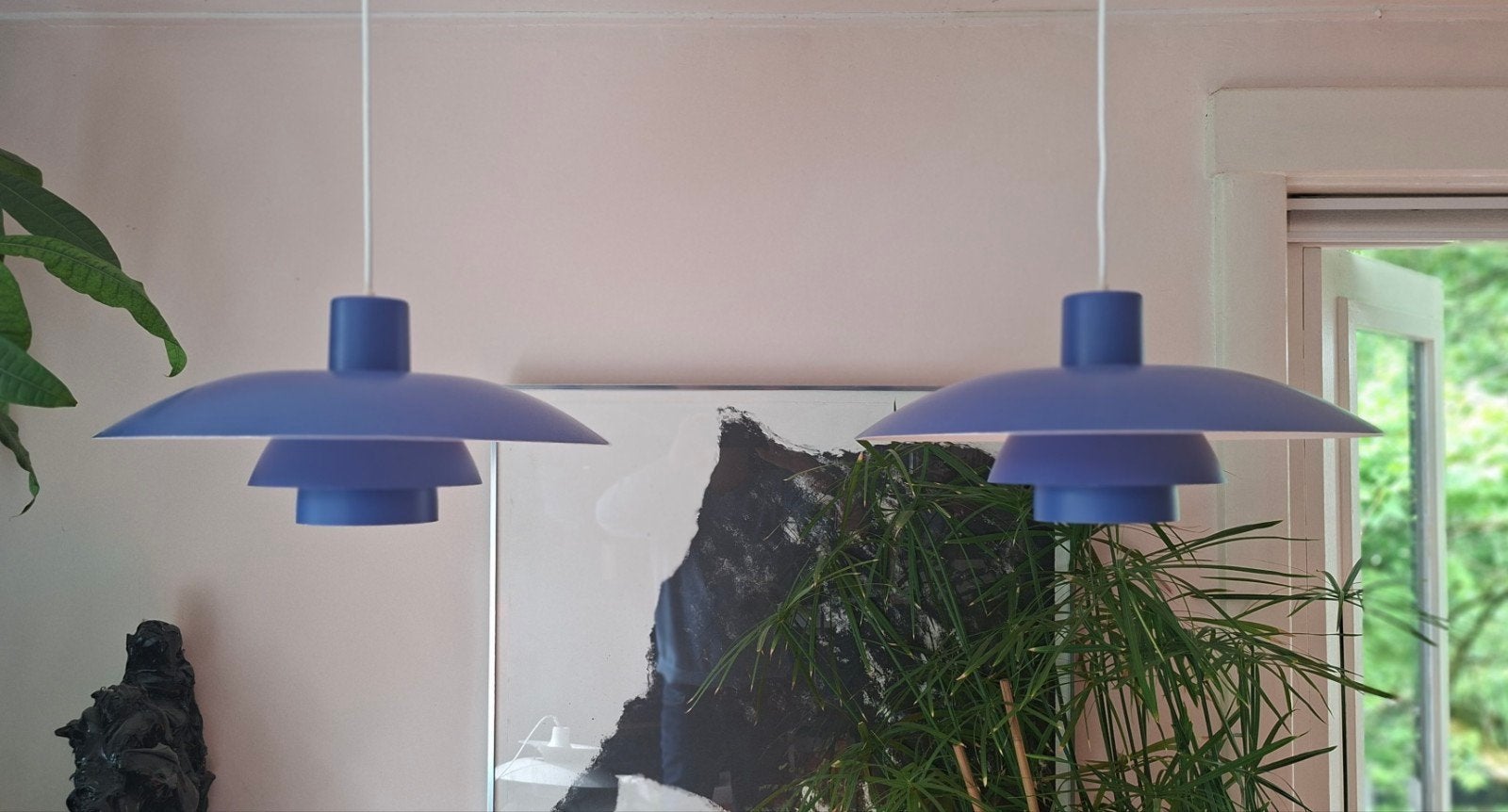 Set Louis Poulsen PH4 PH 4 origineel blauw Setprijs, Huis en Inrichting, Lampen | Hanglampen, Ophalen of Verzenden, Zo goed als nieuw