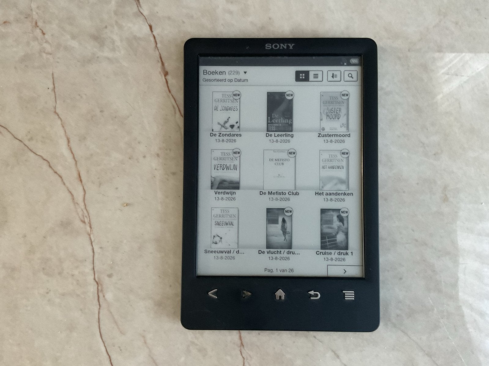 🔥 Goedwerkende Sony E-reader PRS-T3 met 200 boeken🔥, Ophalen of Verzenden, Zo goed als nieuw, 4 GB of minder, Touchscreen