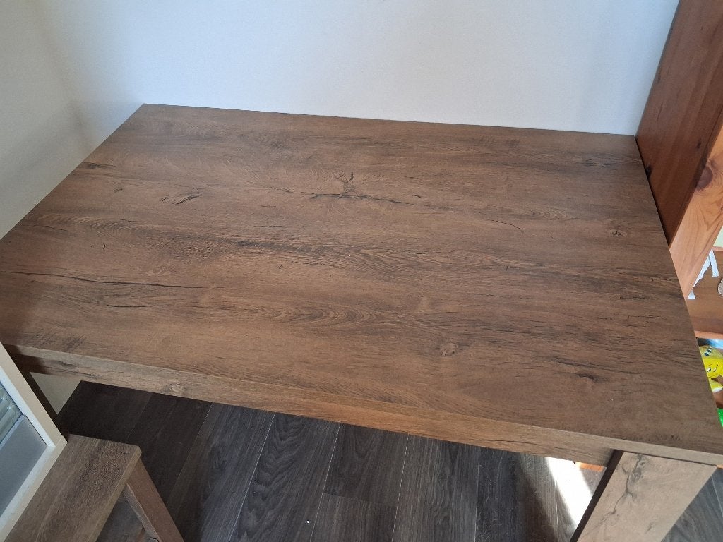 eettafel met   tv kast, Ophalen, Gebruikt, 100 tot 150 cm, 50 tot 100 cm