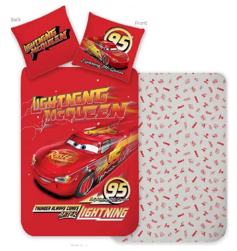 Disney Cars Baby / Peuter Dekbedovertrek Rood 100 x 135 cm, Dekbedovertrek, Nieuw, Wasbaar, Ophalen of Verzenden