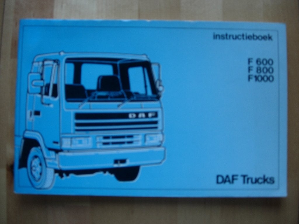 DAF 600 800 1000 Instructieboek 1989 – Handleiding, Ophalen of Verzenden