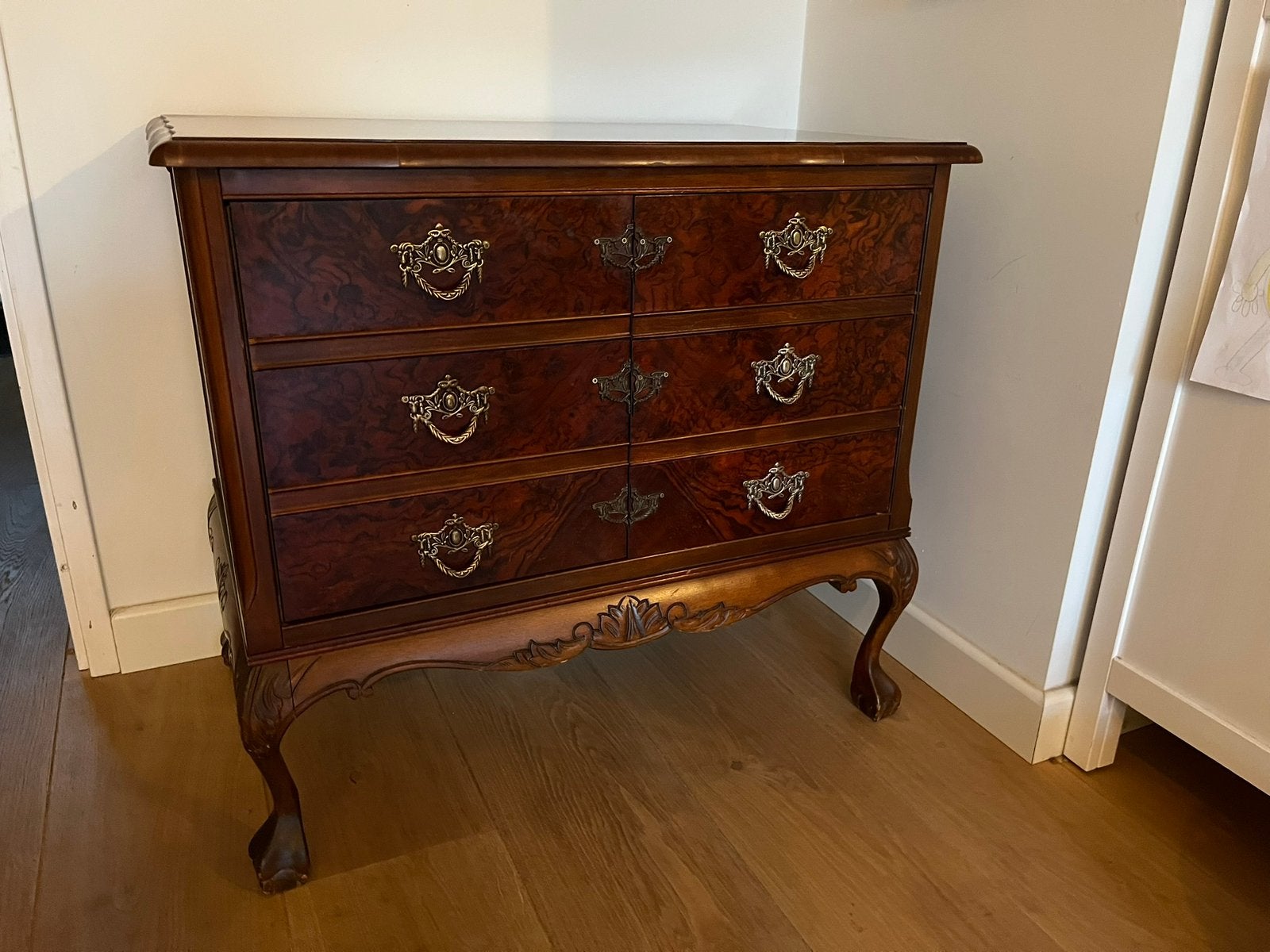Klassieke mahonie kast / commode – Queen Anne stijl, Ophalen, 50 tot 100 cm, Zo goed als nieuw, Minder dan 100 cm