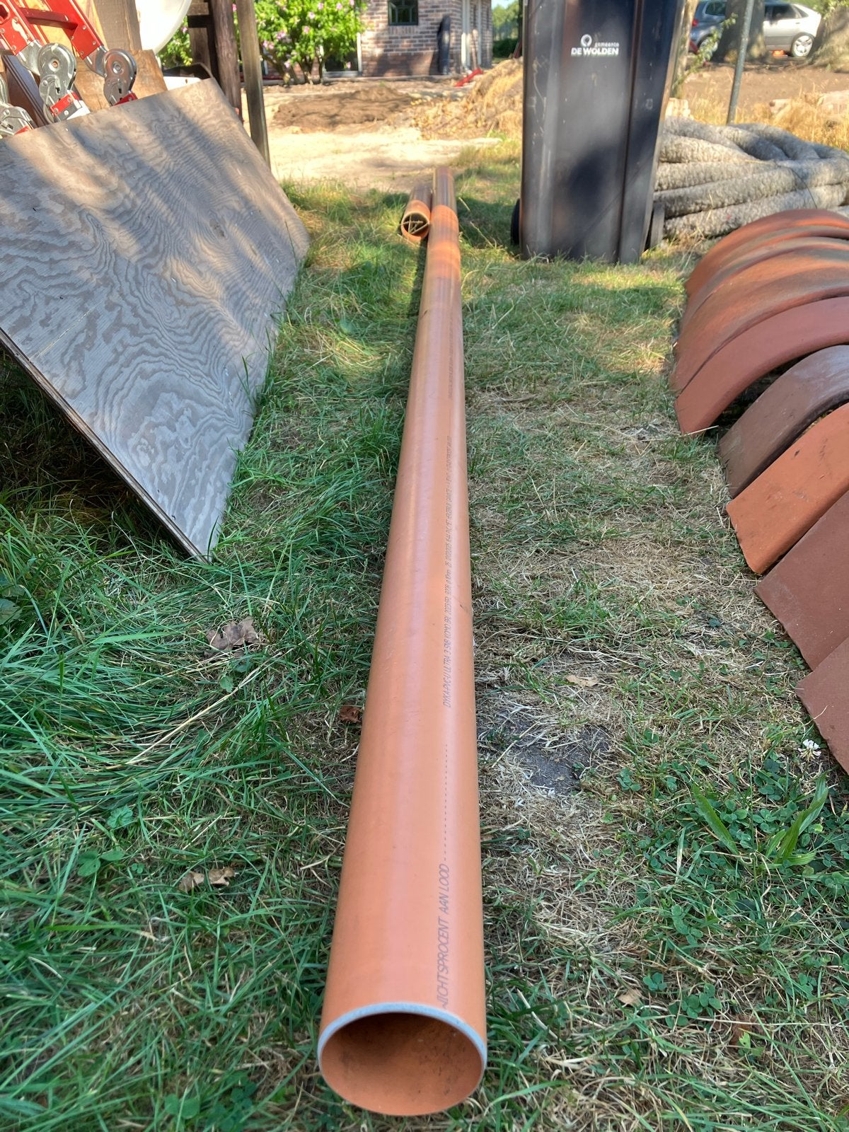 Nieuwe rioleringsbuis, diameter 110mm, Afvoer, Pvc, 6 meter of meer, Nieuw