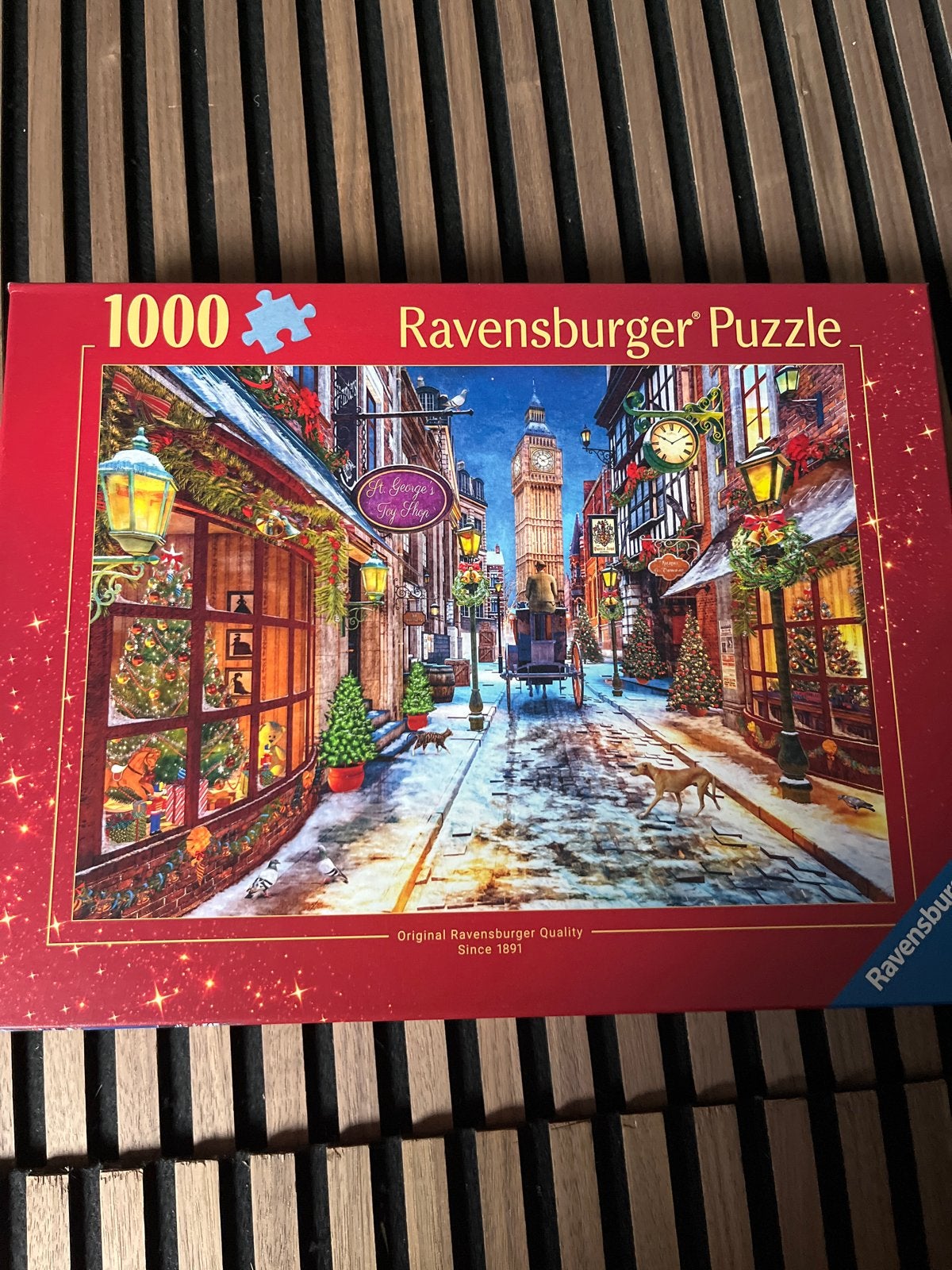 Ravensburger Legpuzzel 1000 stukjes - Kersttafereel Londen, Ophalen, 500 t/m 1500 stukjes, Nieuw, Legpuzzel
