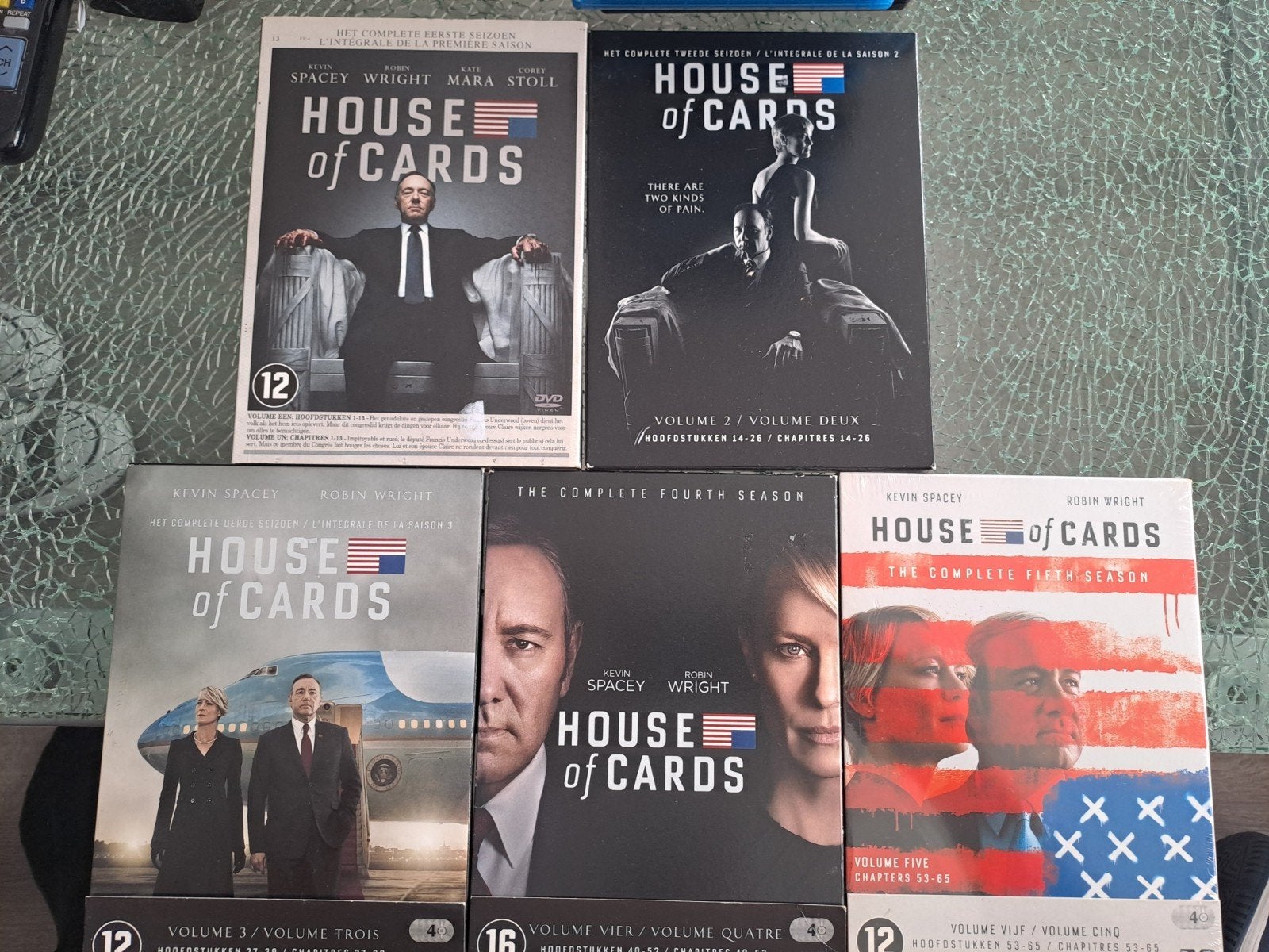 House of cards- seizoen 1 t/m 5 (dvd), Cd's en Dvd's, Vanaf 12 jaar, Ophalen of Verzenden, Zo goed als nieuw, Drama