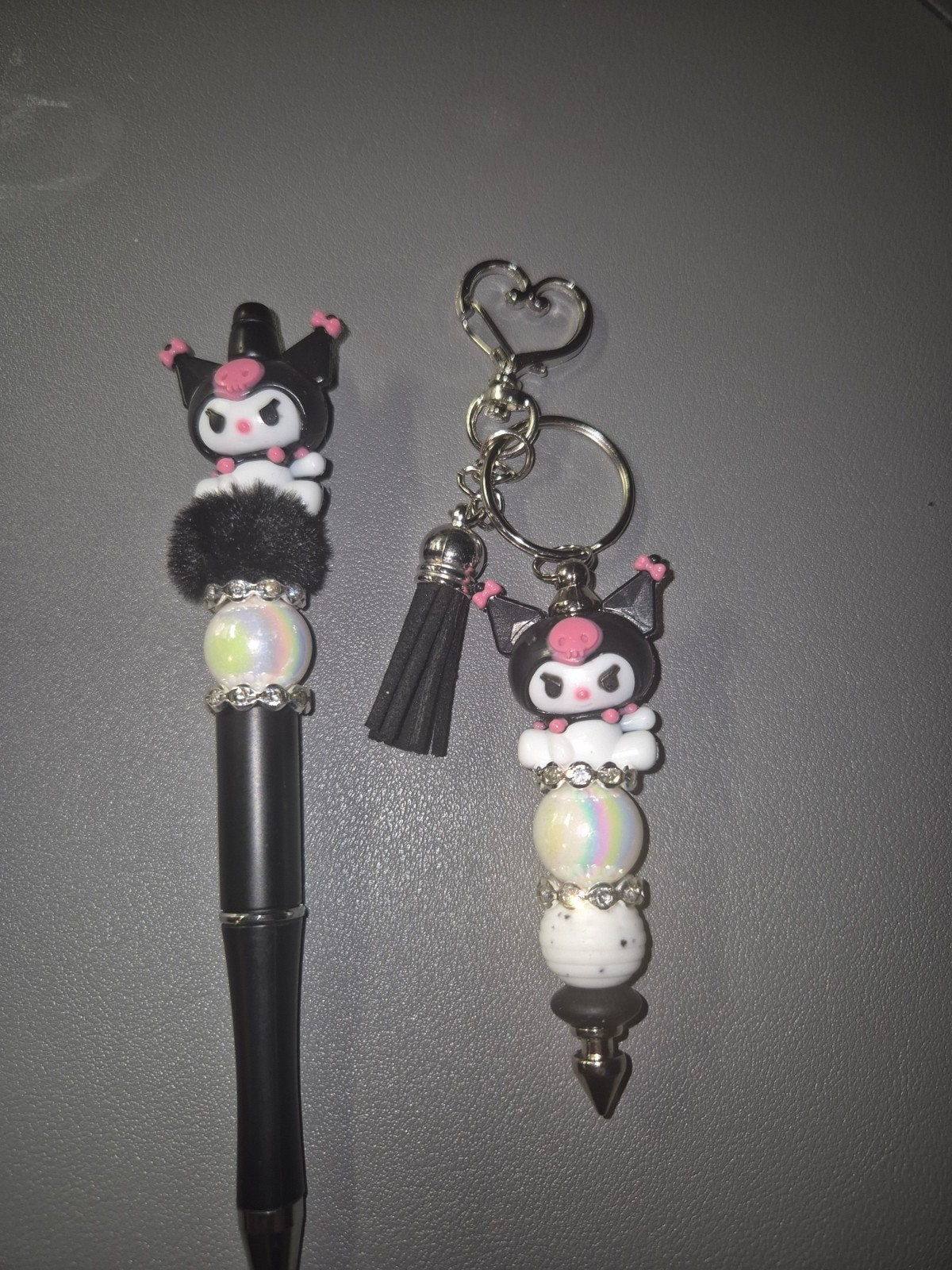 Leuke pen en sleutelhanger set van Kuromi, Ophalen of Verzenden