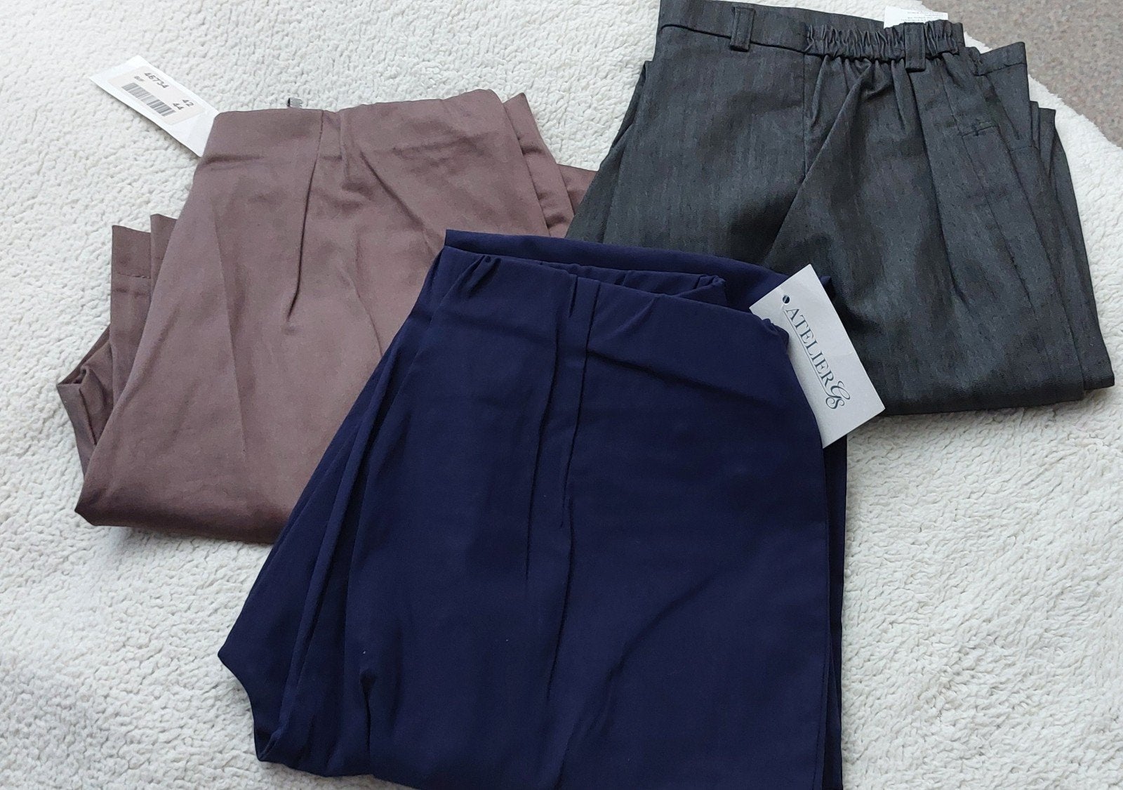 3 nieuw broeken 42 atelier, Blauw, Maat 42/44 (L), Nieuw, Ophalen of Verzenden
