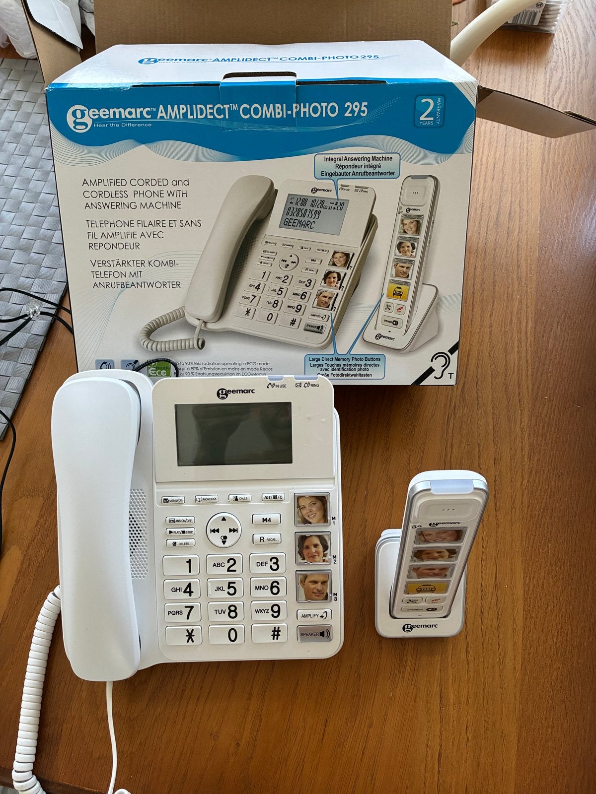 Geemarc Amplidect Combi-Photo 295 Telefoon met Antwoordappar, Ophalen of Verzenden, Zo goed als nieuw, 1 handset