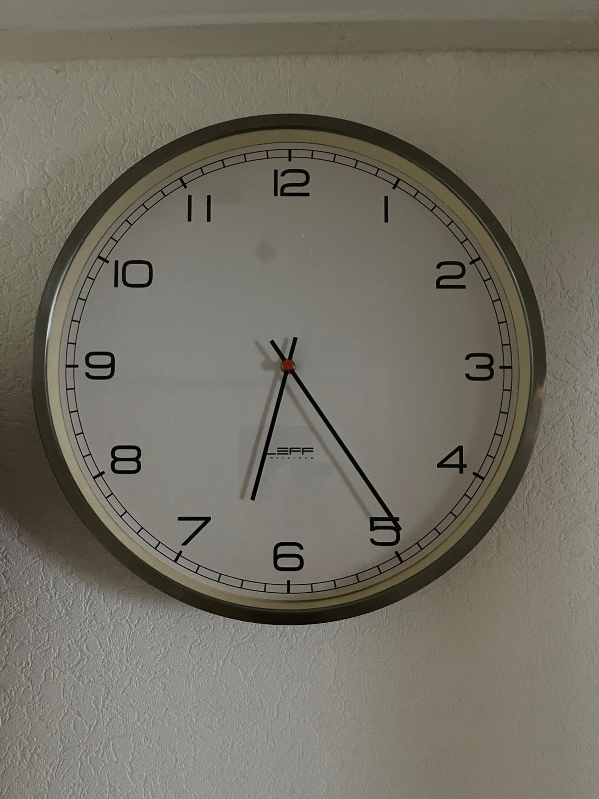 Grote Leff Amsterdam klok. Grote wandklok 45 cm, Ophalen of Verzenden, Zo goed als nieuw, Wandklok