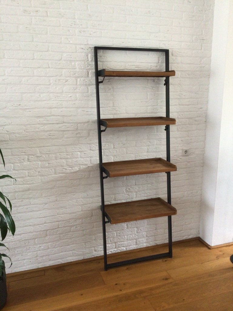 Wandrek met staal en hout, Huis en Inrichting, Ophalen, Zo goed als nieuw