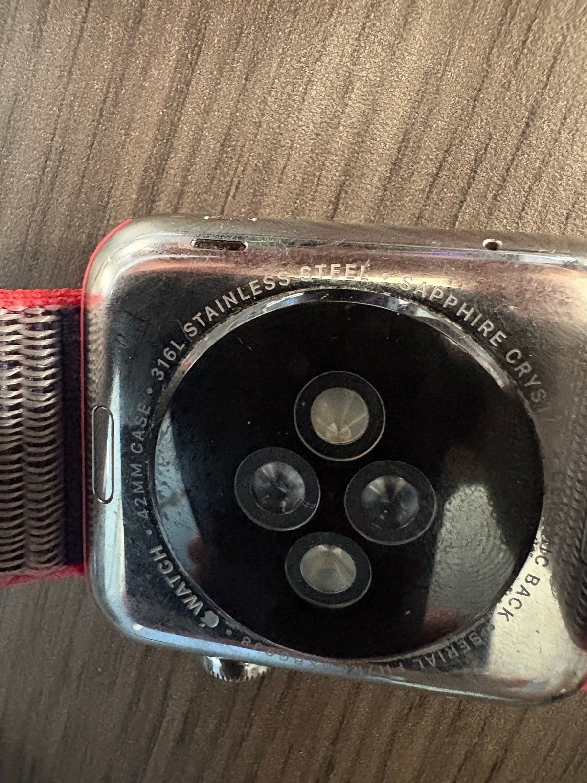 Apple Watch Series 0 (1e generatie) - 42mm, Gebruikt, Hartslag, IOS, Ophalen of Verzenden