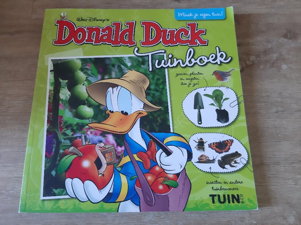 Donald Duck tuinboek leuk en leerzaam strip en leesboek, Eén stripboek, Ophalen of Verzenden, Zo goed als nieuw