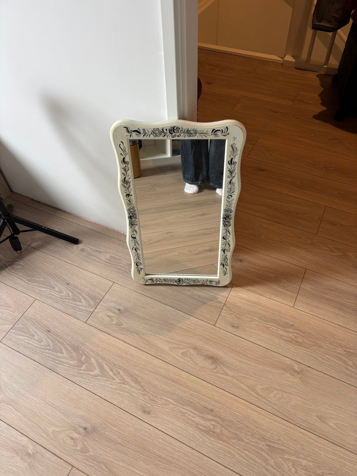 Spiegel met leuke rand, Ophalen, Minder dan 50 cm, Zo goed als nieuw, Minder dan 100 cm