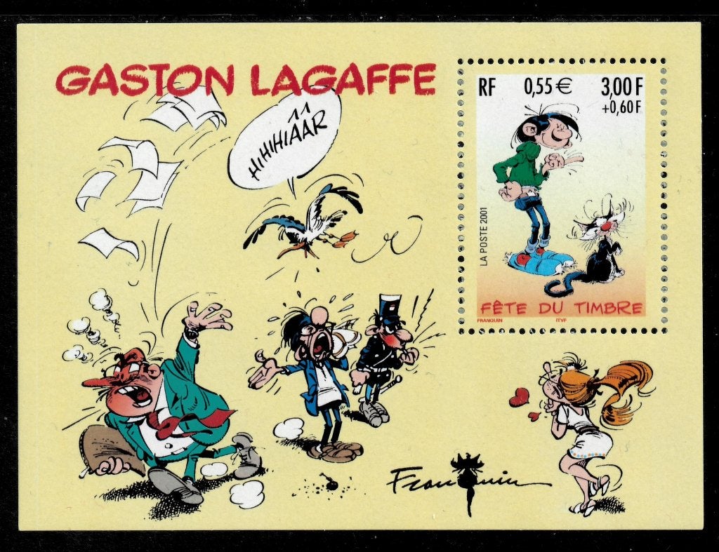 Jaar 2001 Yv BF 34 Bloc-feuillet Gaston Lagaffe - Fête du ti, Ophalen of Verzenden, Postfris