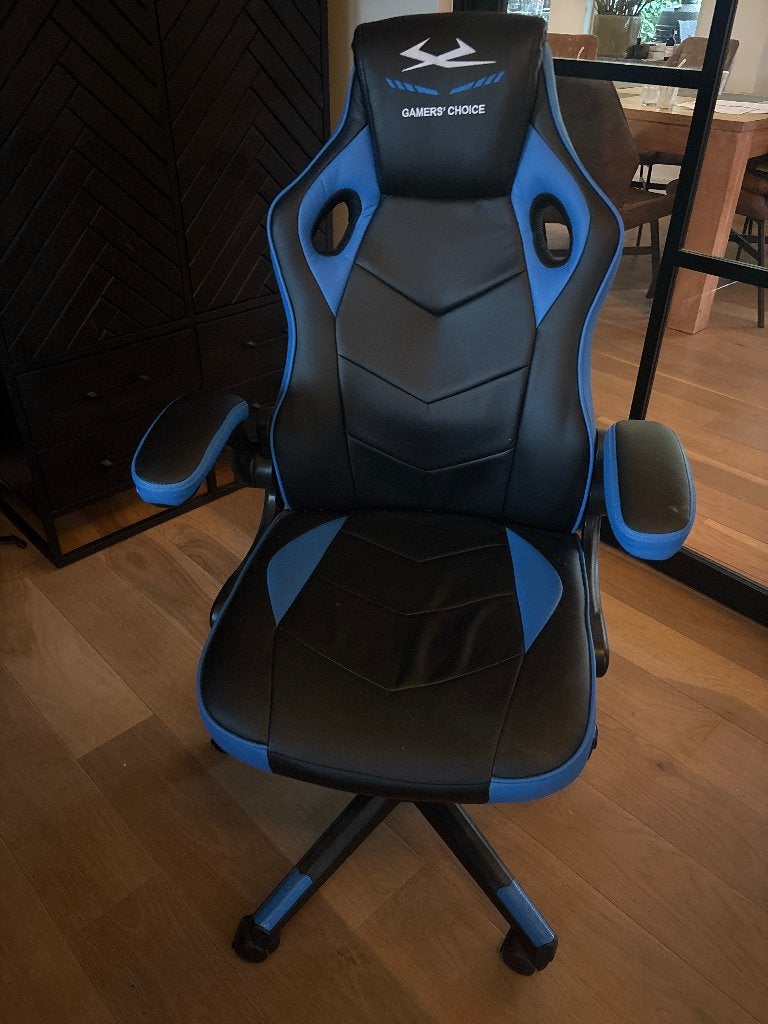 Gamestoel - Gamers Choice - bureaustoel, Huis en Inrichting, Bureaustoelen, Ophalen, Zwart, Zo goed als nieuw, Gaming bureaustoel