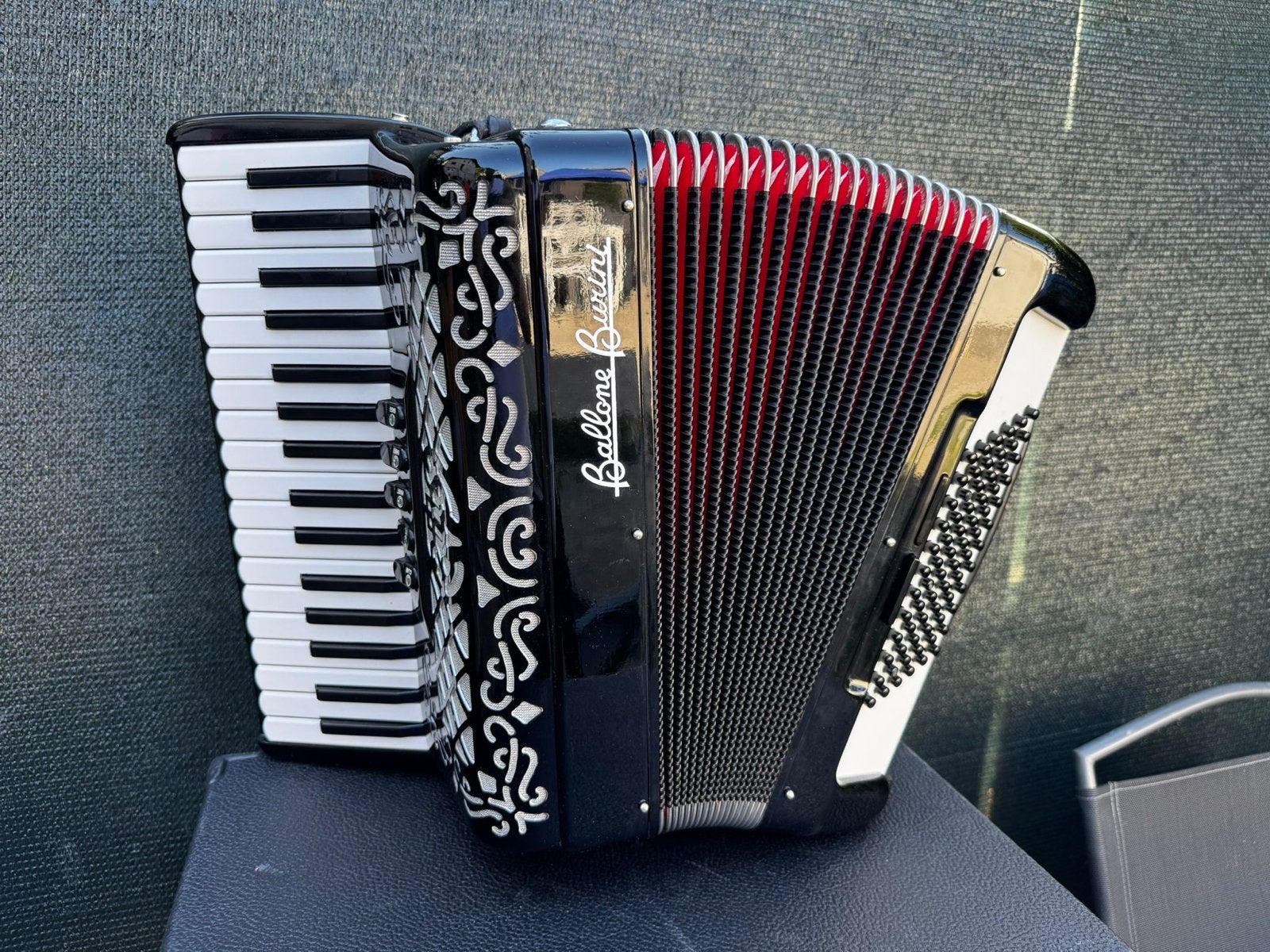 Ballone Burini Accordeon 72 bass, Overige merken, Overige formaten, Zo goed als nieuw, Met koffer