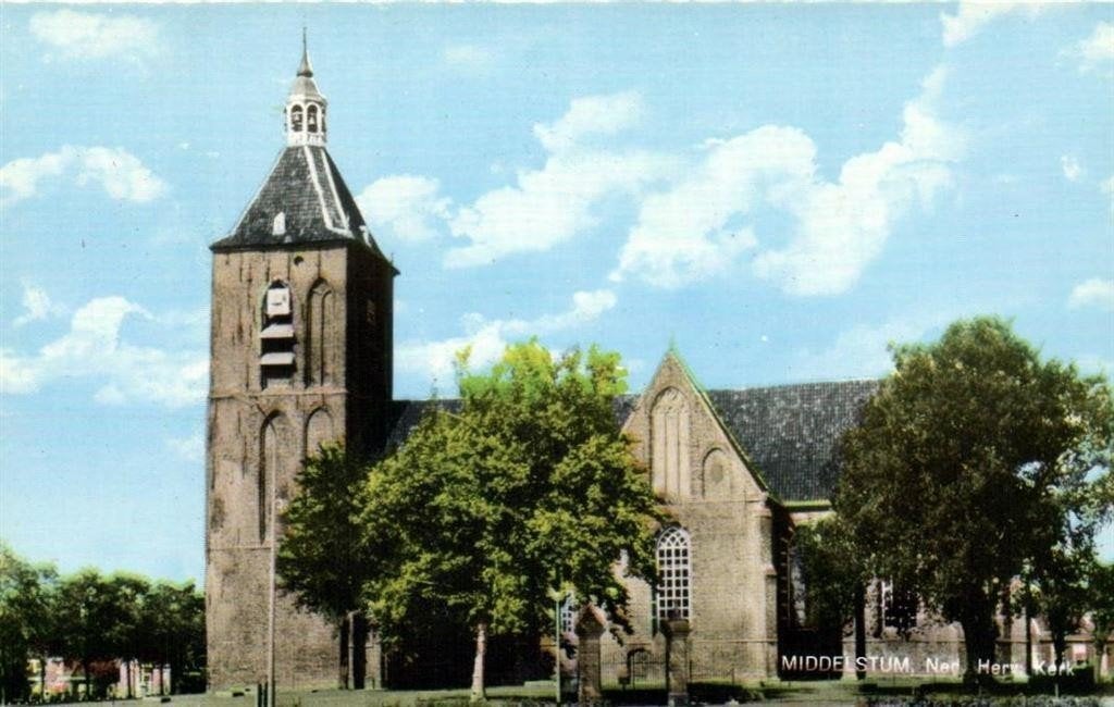 Middelstum, Ned. Herv. Kerk - ongelopen, Ophalen of Verzenden, 1960 tot 1980, Ongelopen, Groningen