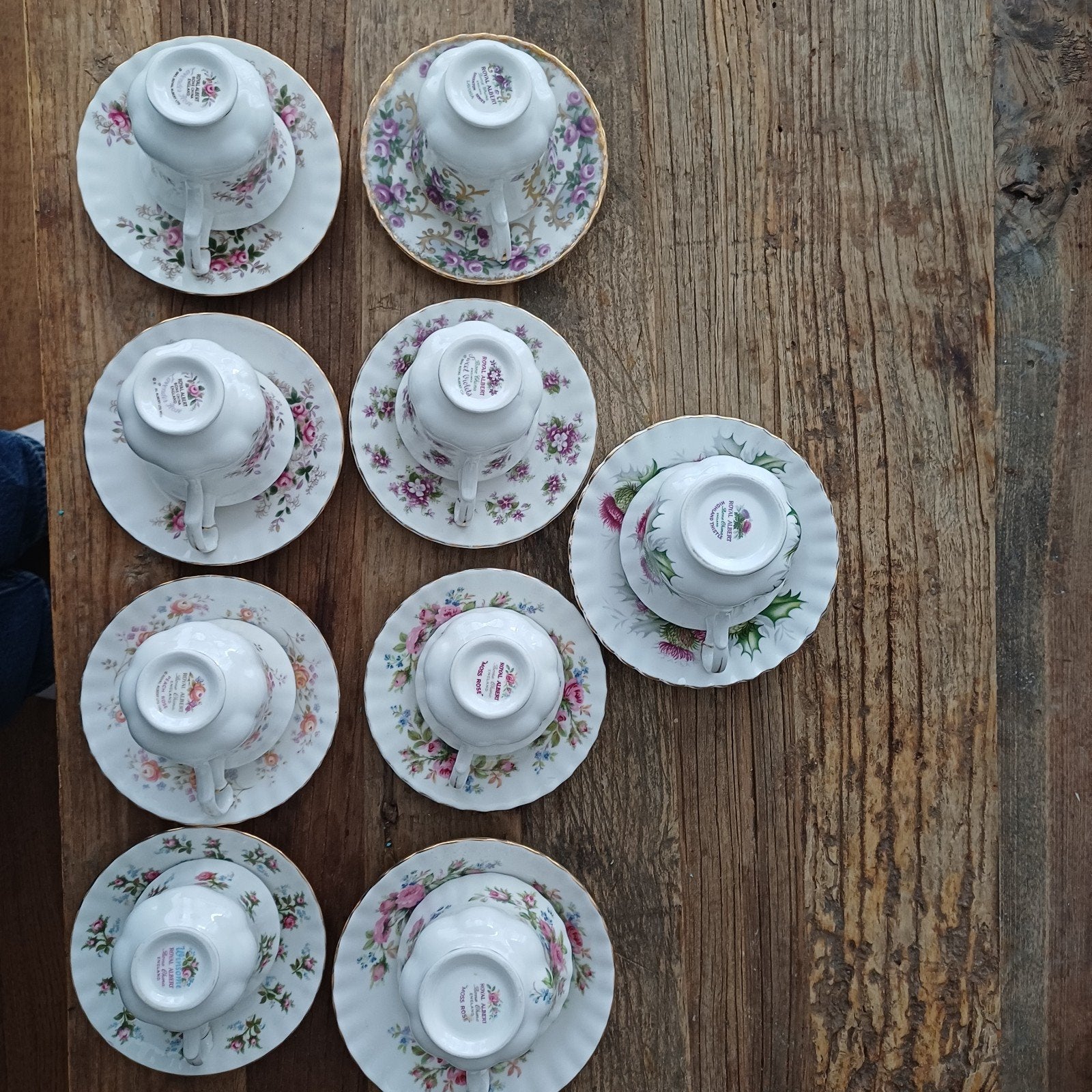 9 Royal Albert kop en schotels in goede staat, Ophalen of Verzenden
