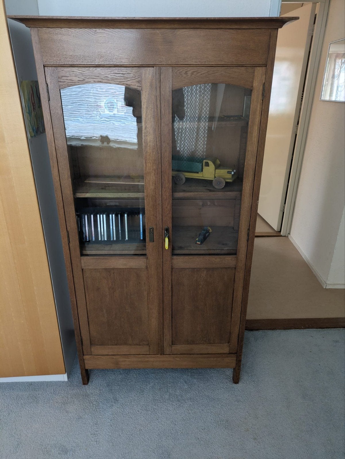 Kastje met glazen deurtjes, Huis en Inrichting, Glas, Minder dan 100 cm, 25 tot 50 cm, 50 tot 100 cm