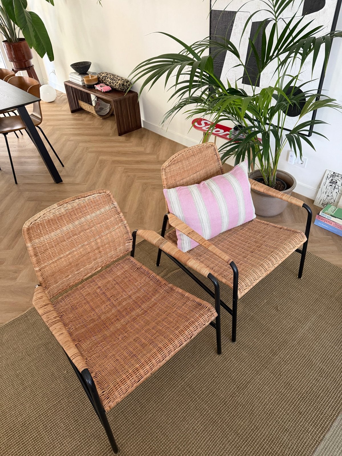 IKEA Ulriksberg rotan fauteuils (2 stuks), Ophalen of Verzenden, Zo goed als nieuw, 50 tot 75 cm, Riet of Rotan