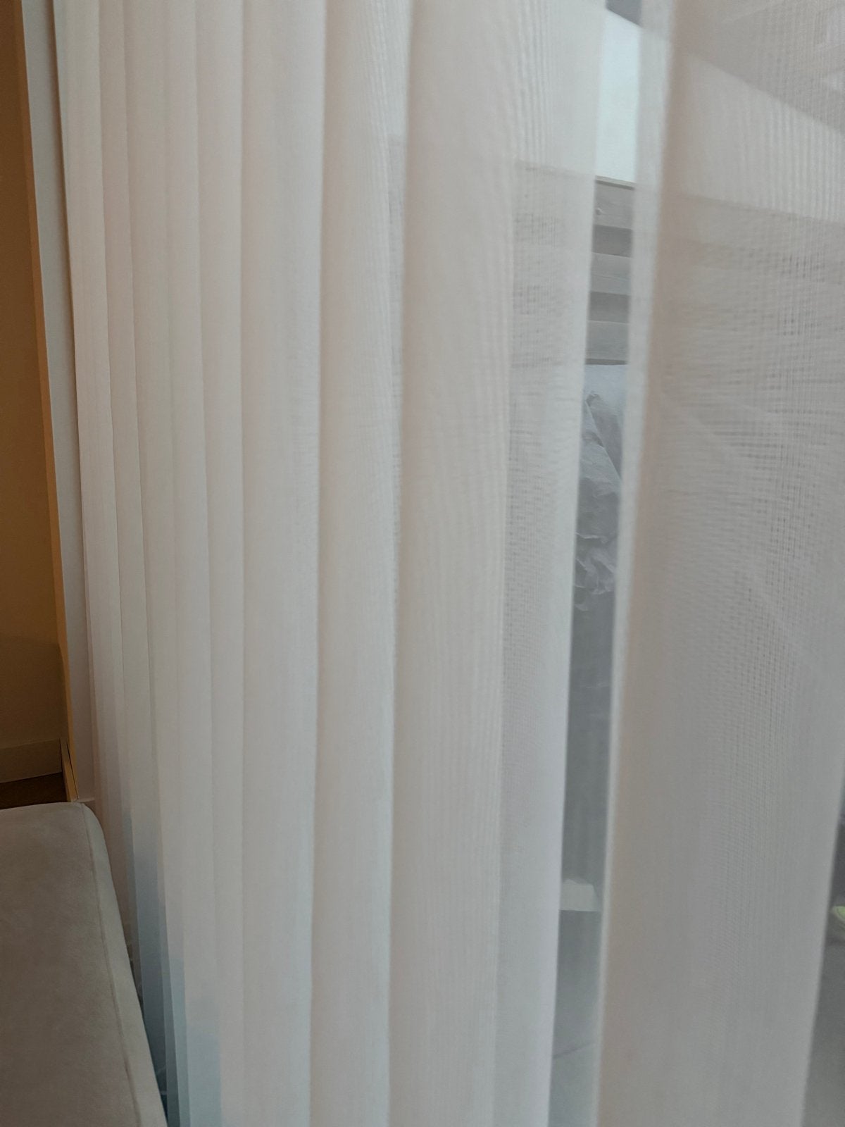 Witte vitrage - 240 cm lengte x 295 cm breedte, Ophalen, Vitrage, Gebruikt, Wit