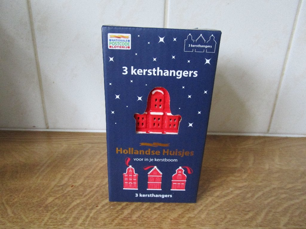 3 kersthangers, Hollandse huisjes Postcodeloterij. Nieuw, Ophalen of Verzenden, Nieuw