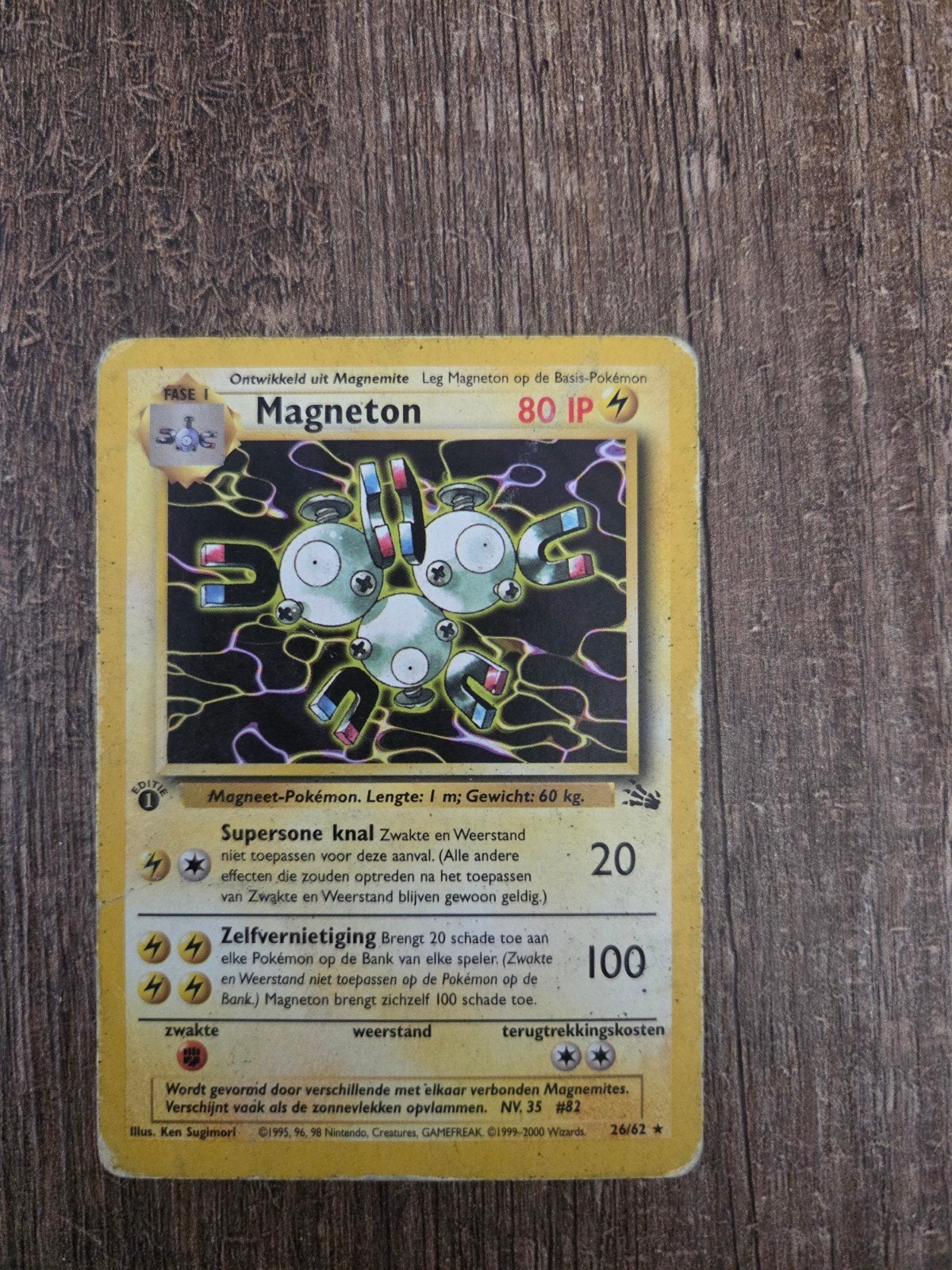 Magneton Pokémon kaart (Base Set 2) - Gebruikt, Hobby en Vrije tijd, Verzamelkaartspellen | Pokémon, Ophalen of Verzenden, Gebruikt